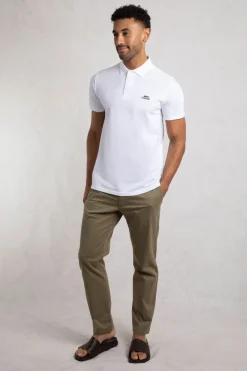 Weird Fish Polo & Rugby Shirts|Giles Pique Polo Shirt White