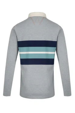Weird Fish Polo & Rugby Shirts|Rugbys|Goole Organic Cotton Long Sleeve Rugby Shirt Grey Marl