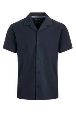 Weird Fish Shirts|Grafton Organic Cotton Soft Jersey Shirt Navy