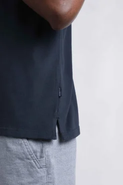 Weird Fish Shirts|Grafton Organic Cotton Soft Jersey Shirt Navy