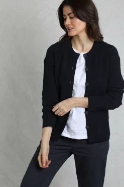 Weird Fish Jumpers & Cardigans|Knitwear|Hayley Knitted Cardigan Navy