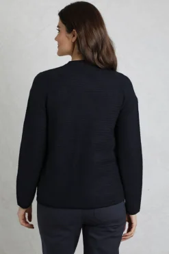 Weird Fish Jumpers & Cardigans|Knitwear|Hayley Knitted Cardigan Navy