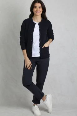 Weird Fish Jumpers & Cardigans|Knitwear|Hayley Knitted Cardigan Navy