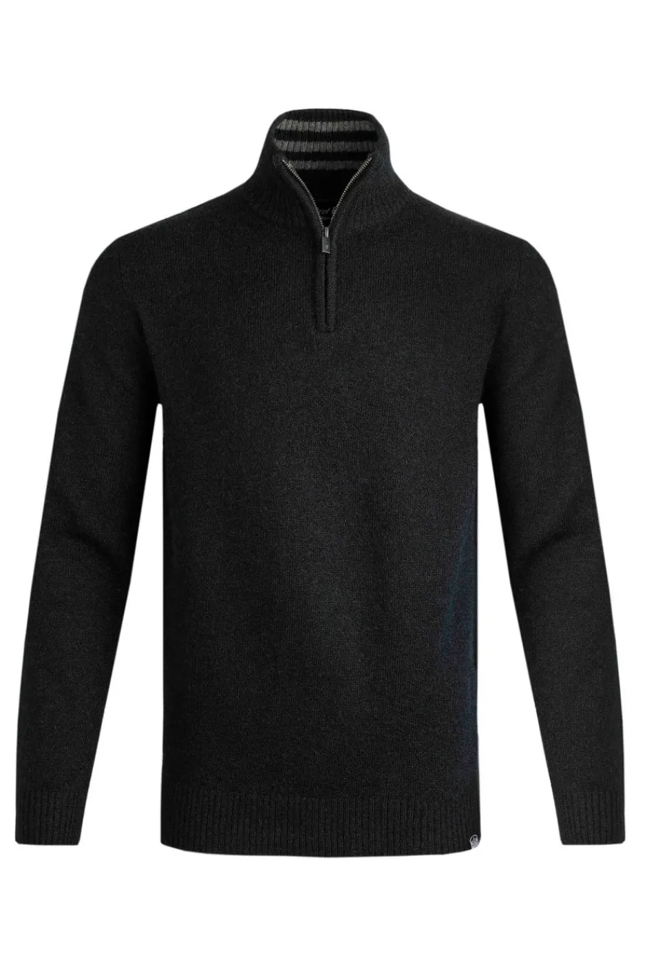Weird Fish Jumpers & Knitwear|Helmsdale Eco 1/4 Zip Jumper Black
