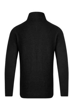Weird Fish Jumpers & Knitwear|Helmsdale Eco 1/4 Zip Jumper Black