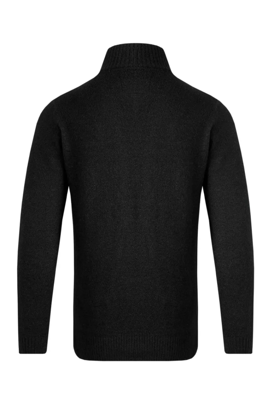Weird Fish Jumpers & Knitwear|Helmsdale Eco 1/4 Zip Jumper Black