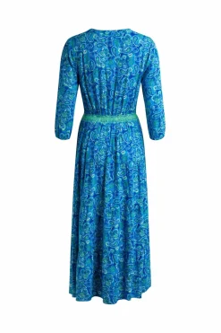 Weird Fish Dresses|Himanshee Lenzing EcoVero™ Printed Viscose Maxi Dress Sea Green