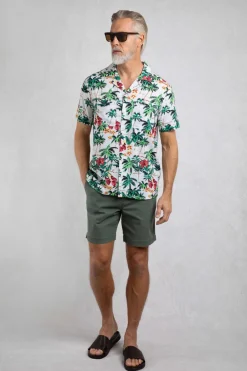Weird Fish Shirts|Holborn Eco Viscose Hawaiian Shirt Peapod