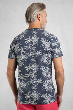 Weird Fish T-Shirts|Howes Organic Cotton Printed T-Shirt Navy