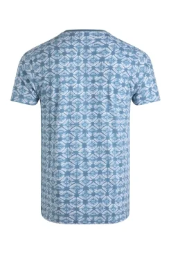 Weird Fish T-Shirts|Howes Organic Cotton Printed T-Shirt Faded Denim