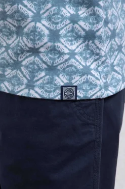 Weird Fish T-Shirts|Howes Organic Cotton Printed T-Shirt Faded Denim