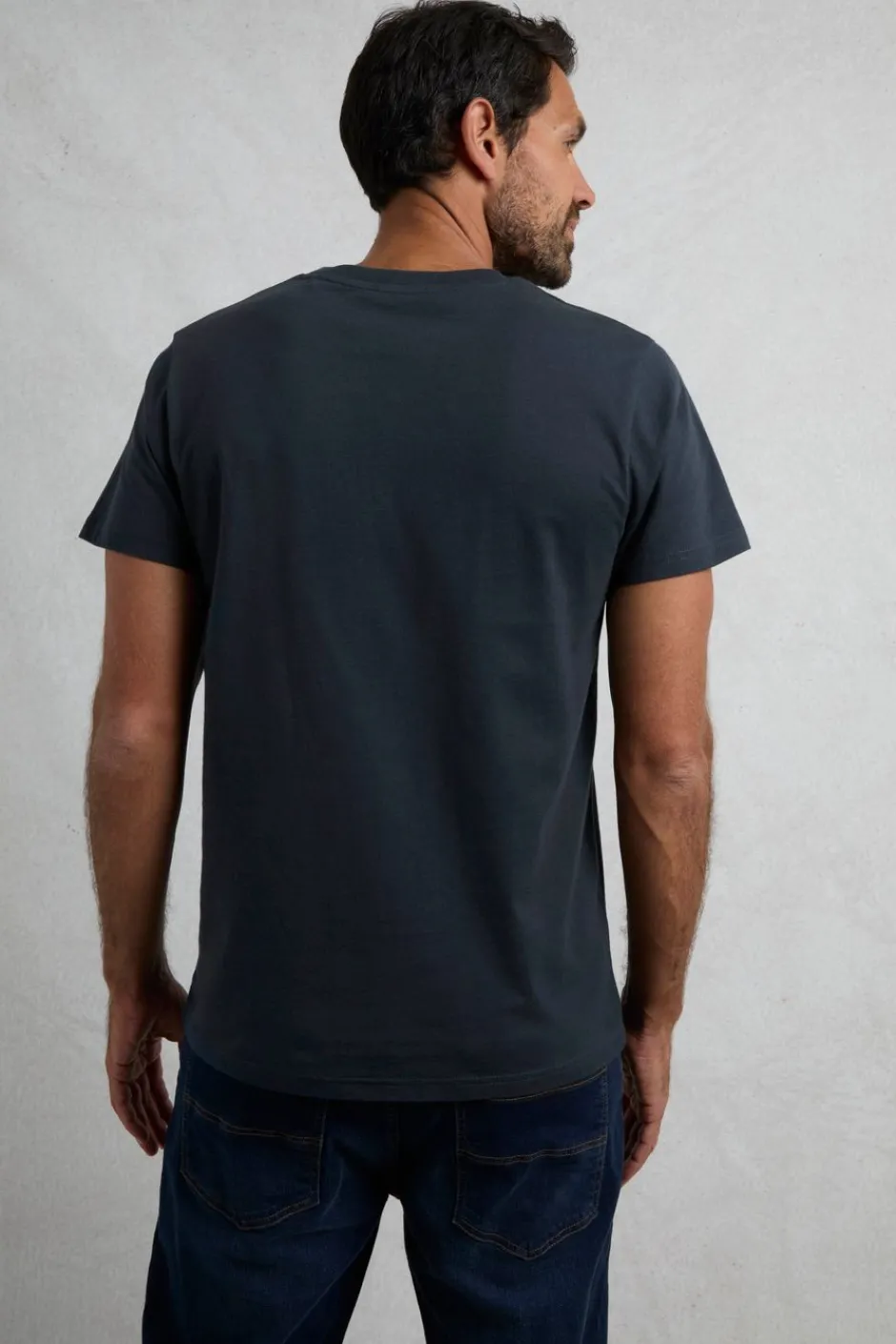 Weird Fish T-Shirts|Hudson Organic Cotton Front Print Branded T-Shirt Navy