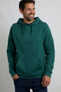 Weird Fish Sweatshirts & Hoodies|Hugo Eco Branded Popover Hoodie Forest Green