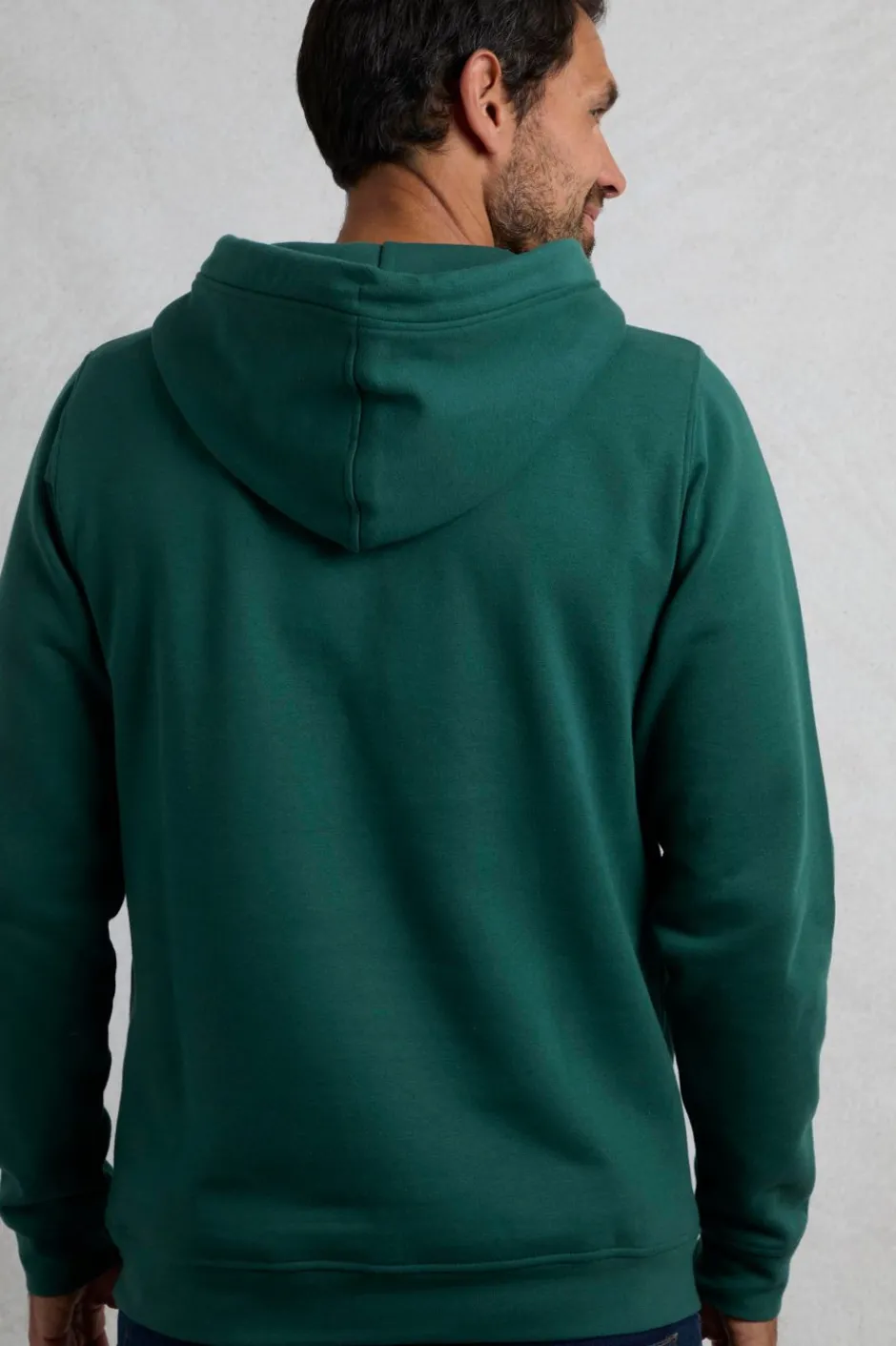Weird Fish Sweatshirts & Hoodies|Hugo Eco Branded Popover Hoodie Forest Green