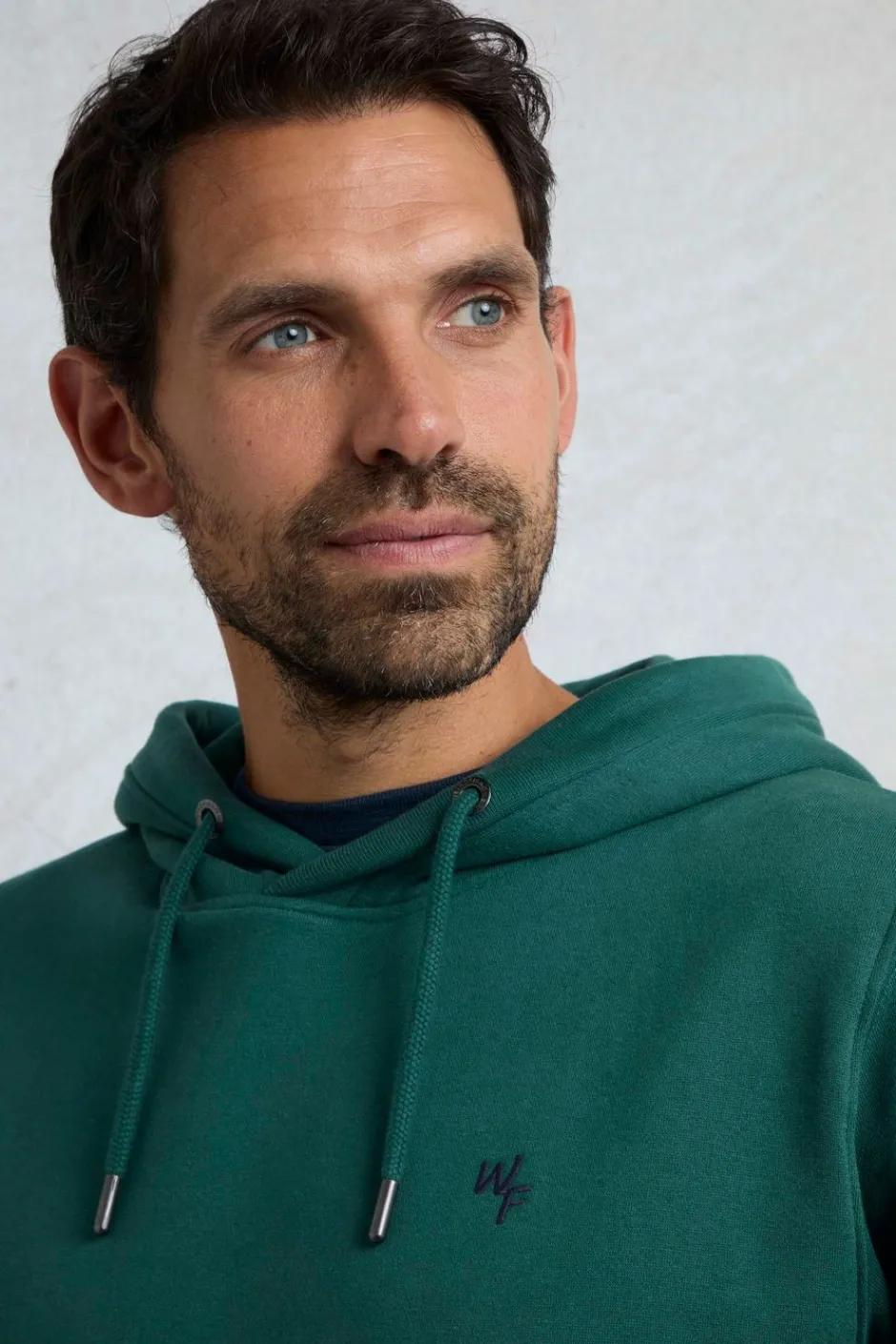 Weird Fish Sweatshirts & Hoodies|Hugo Eco Branded Popover Hoodie Forest Green