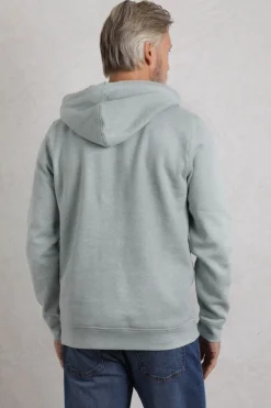 Weird Fish Sweatshirts & Hoodies|Hugo Eco Branded Popover Hoodie Grey Marl