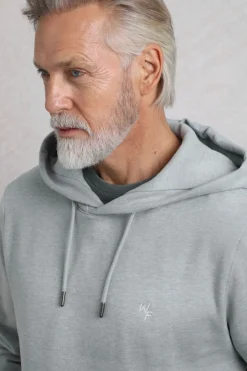 Weird Fish Sweatshirts & Hoodies|Hugo Eco Branded Popover Hoodie Grey Marl