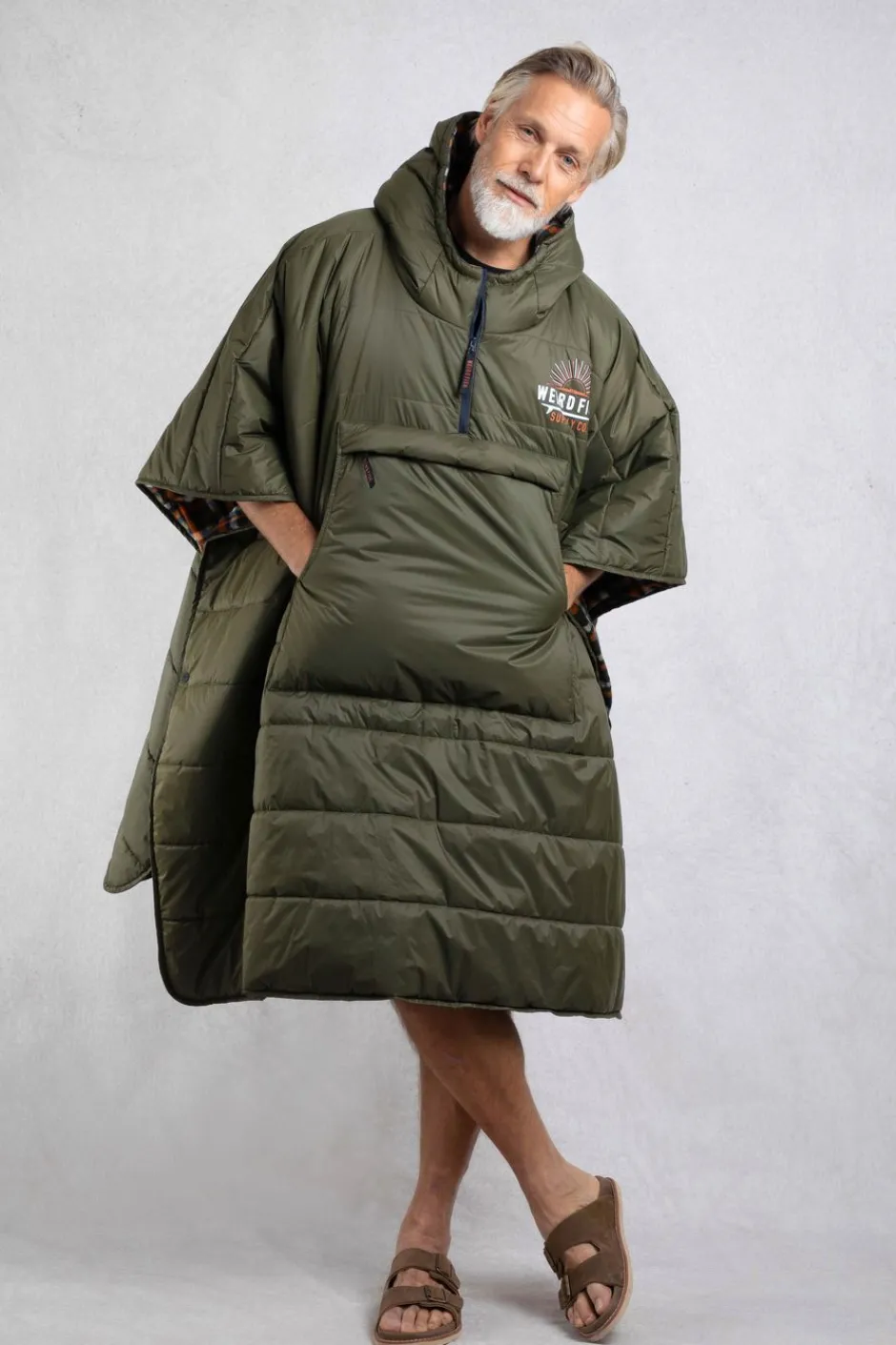 Weird Fish Swimwear & Changing Robes|Swimwear|Indiana Showerproof Blanket Robe Fir Green