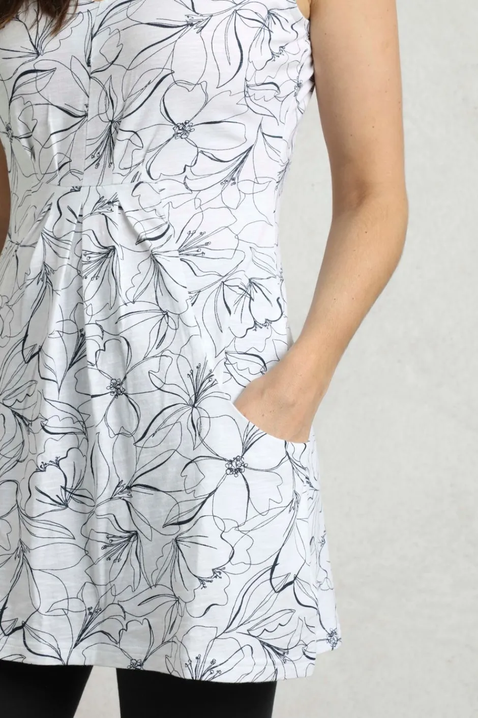 Weird Fish Tunics|Tops & T-Shirts|Indus Printed Jersey Tunic Light Cream