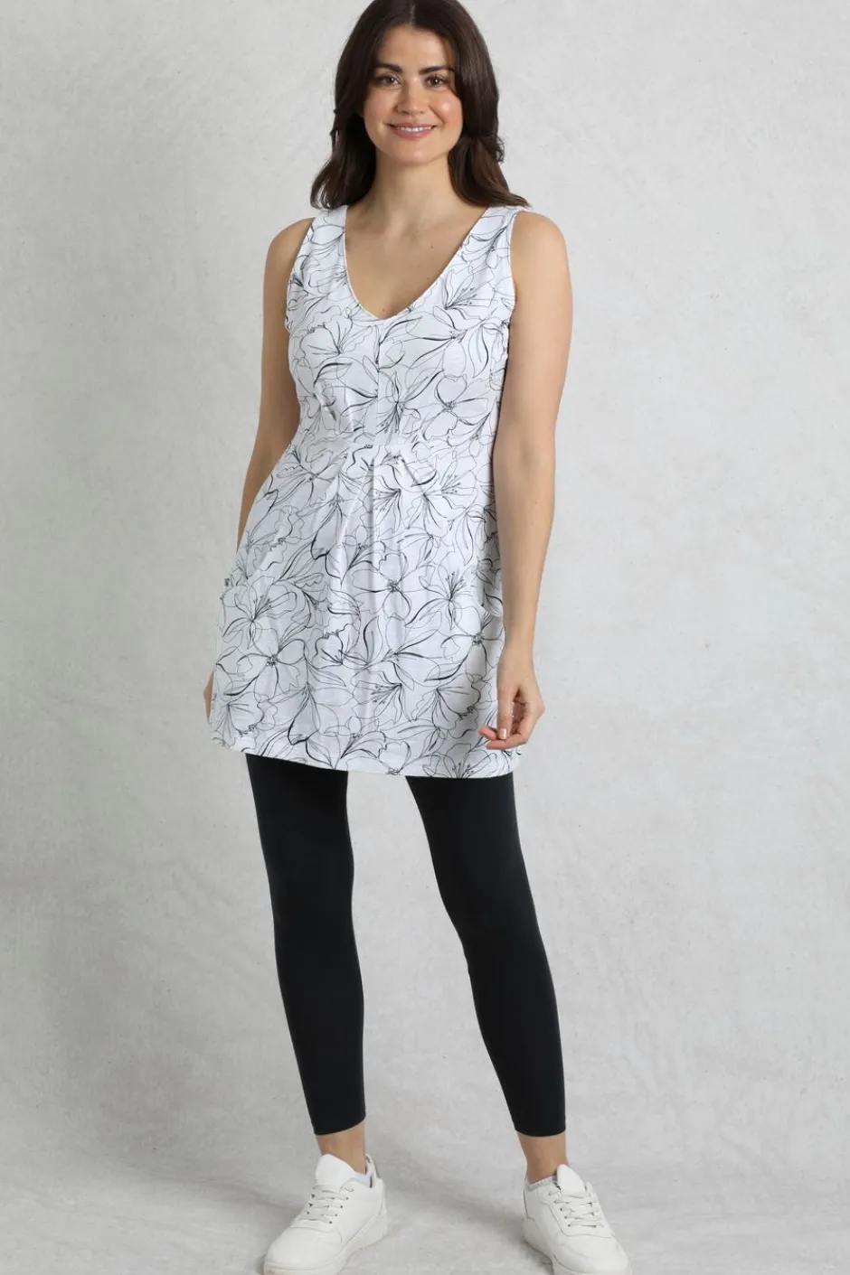 Weird Fish Tunics|Tops & T-Shirts|Indus Printed Jersey Tunic Light Cream