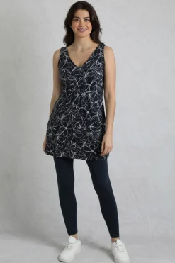 Weird Fish Tunics|Tops & T-Shirts|Indus Printed Jersey Tunic Dark Navy