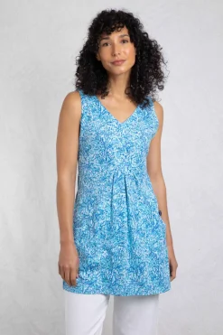 Weird Fish Tunics|Tops & T-Shirts|Indus Printed Jersey Tunic Azure