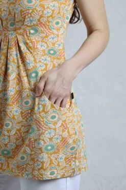 Weird Fish Tunics|Tops & T-Shirts|Indus Printed Jersey Tunic Deep Amber