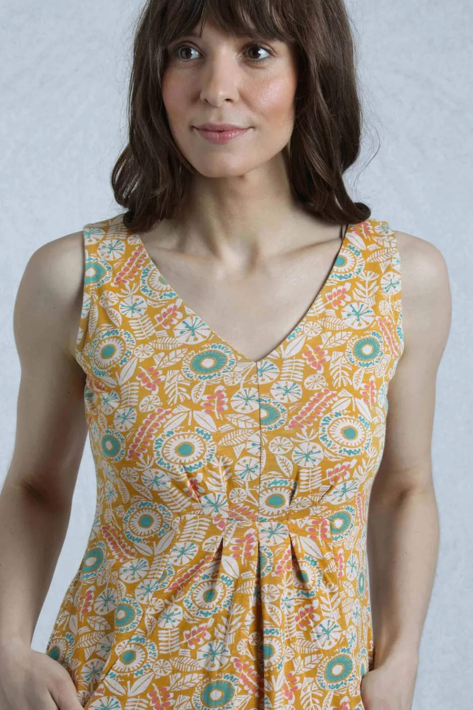 Weird Fish Tunics|Tops & T-Shirts|Indus Printed Jersey Tunic Deep Amber