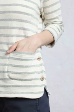 Weird Fish Tunics|Tops & T-Shirts|Ives Loopback Stripe Tunic Top Mint
