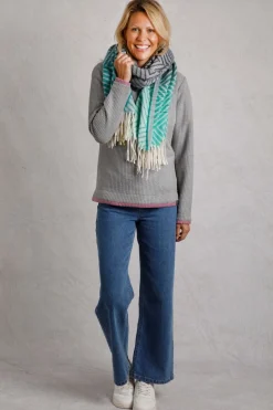 Weird Fish Socks & Tights|Socks & Tights|Jadida Eco Brushed Zig-Zag Scarf Navy