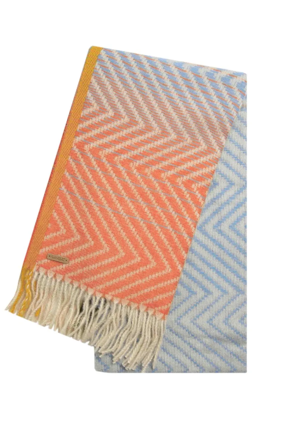 Weird Fish Socks & Tights|Socks & Tights|Jadida Eco Brushed Zig-Zag Scarf Pale Denim