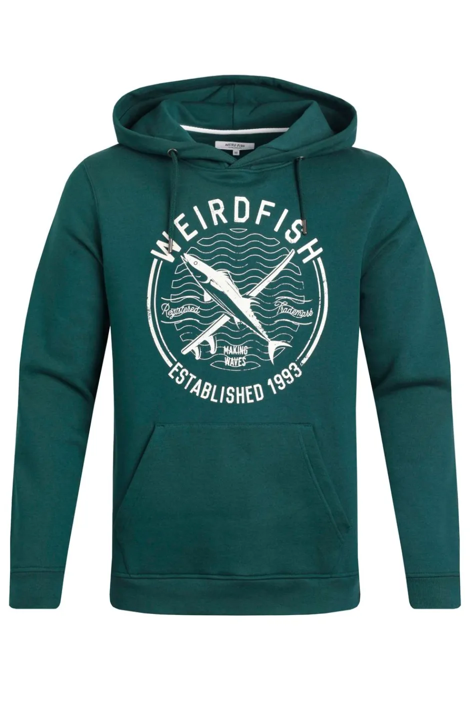 Weird Fish Sweatshirts & Hoodies|Jamie Branded Popover Sweatshirt Hoodie Forest Green