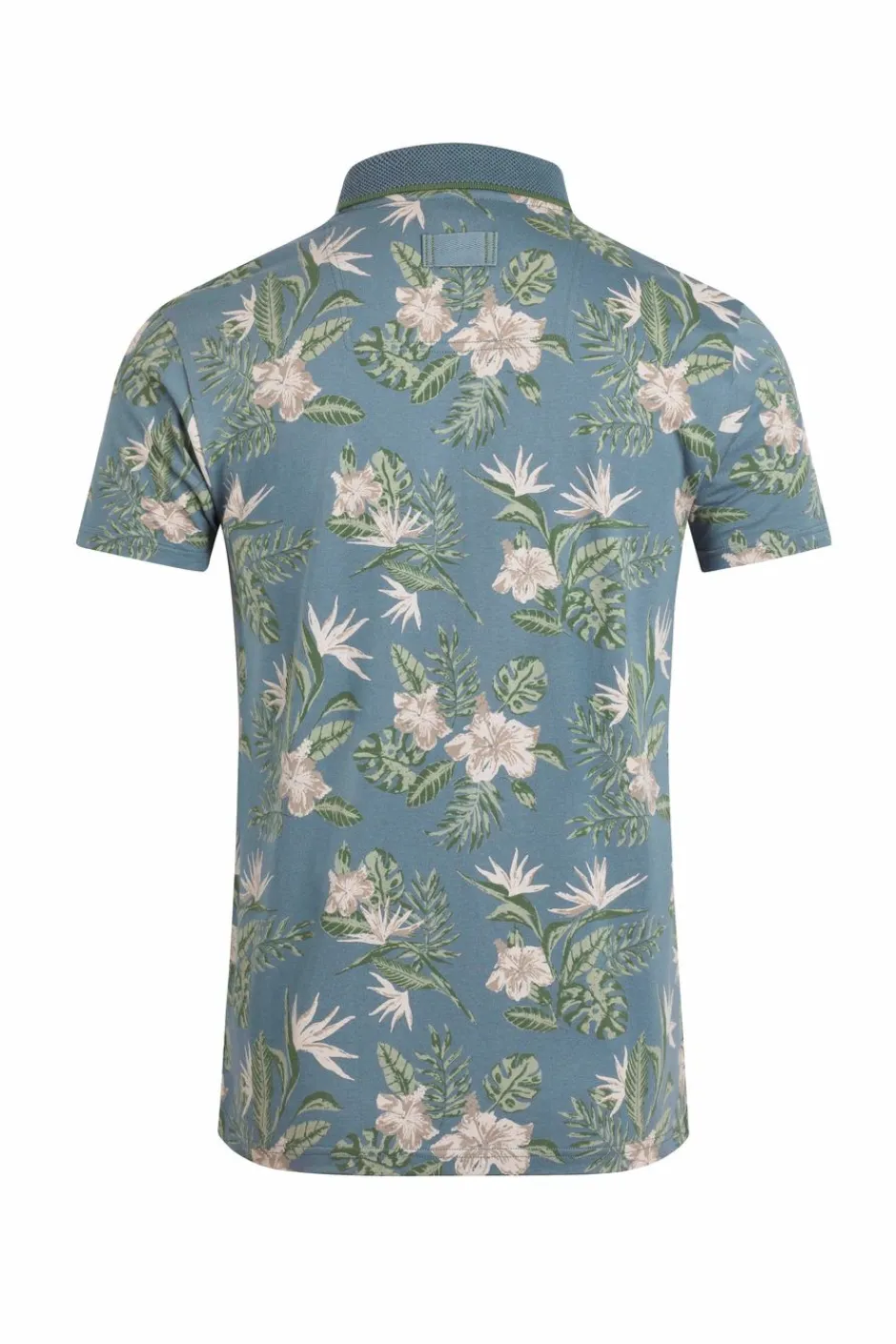 Weird Fish Polo & Rugby Shirts|Jarat Printed Jersey Polo Blue Mirage