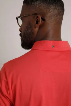 Weird Fish Polo & Rugby Shirts|Jeremy Button Down Jersey Polo Shirt Radical Red