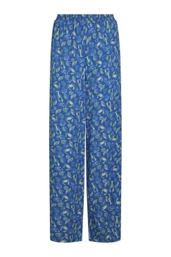 Weird Fish Leggings|Jumpsuits & Playsuits|Kannina EcoVero™ Printed Viscose Trousers Adriatic Blue