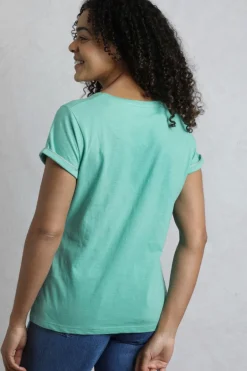 Weird Fish Tunics|Tops & T-Shirts|Kaya Organic Cotton Outfitter T-Shirt Aqua Marine