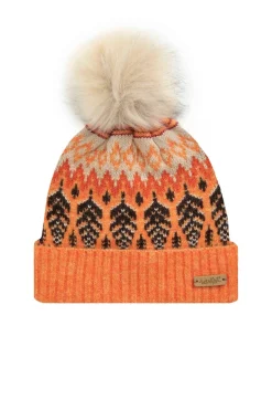 Weird Fish Socks & Tights|Socks & Tights|Keara Eco Fair Isle Bobble Hat Apricot