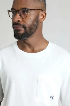 Weird Fish T-Shirts|Keaton Organic Cotton Super Soft Pocket T-Shirt Light Cream