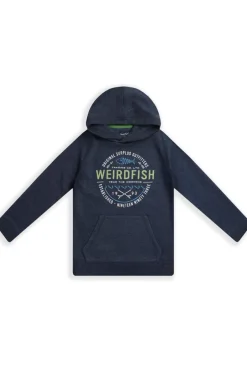 Weird Fish Kids Fleece & Hoodies|Kelvin Kids Graphic Hoodie Navy