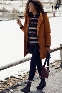 Weird Fish Coats, Jackets And Gilets|Kenzie Recycled Waterproof Coat Mustard