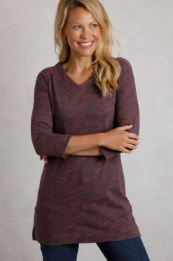 Weird Fish Tunics|Tops & T-Shirts|Kimberley Printed Jersey Tunic Chocolate