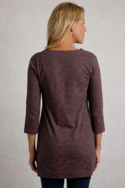Weird Fish Tunics|Tops & T-Shirts|Kimberley Printed Jersey Tunic Chocolate