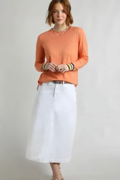 Weird Fish Jumpers & Cardigans|Knitwear|Kinga Lightweight Knit Jumper Peachblossom