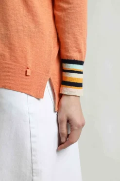 Weird Fish Jumpers & Cardigans|Knitwear|Kinga Lightweight Knit Jumper Peachblossom