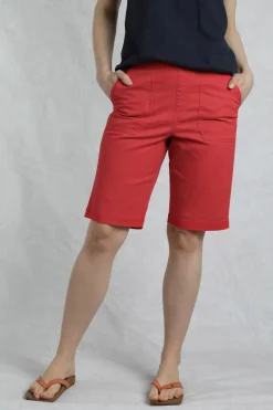 Weird Fish Shorts|Kinnie Flat Front Shorts Crimson