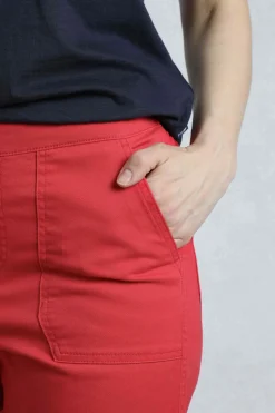 Weird Fish Shorts|Kinnie Flat Front Shorts Crimson