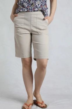 Weird Fish Shorts|Kinnie Flat Front Shorts Stone