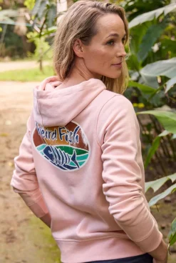 Weird Fish Sweatshirts & Hoodies|Kira Eco Back Print Popover Hoodie Dusty Rose