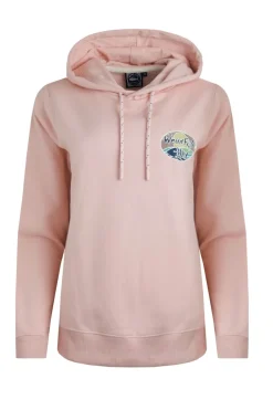 Weird Fish Sweatshirts & Hoodies|Kira Eco Back Print Popover Hoodie Dusty Rose