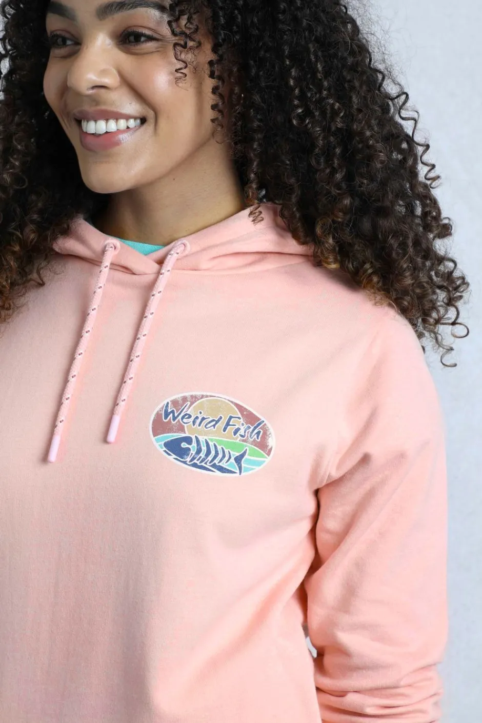 Weird Fish Sweatshirts & Hoodies|Kira Eco Back Print Popover Hoodie Dusty Rose